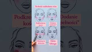 Techniki nakładania różu roz makijaz tutorial autopromocja makeuptutorial makeup kosmetyki [upl. by Adniroc]