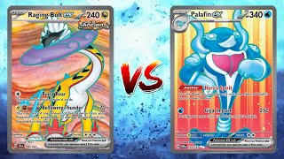 Pokemon TCG Live Raging Bolt EX Ogerpon EX VS Palafin EX [upl. by Dloreh]