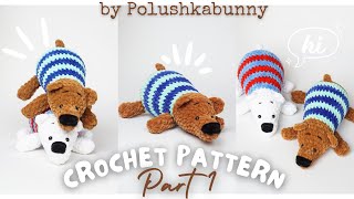 QUICK amp EASY ⭐BEST Crochet Teddy Bear TUTORIAL Part 1 by Polushkabunny [upl. by Odel]