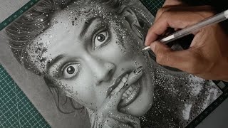 Drawing A Hyper Realistic Portrait Pencil Drawing [upl. by Fidel]