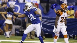 Hakeem Nicks 45 yard Catch Against Bengals  Colts vs Bengals Wildcard Playoffs 2014 [upl. by Letniuq]