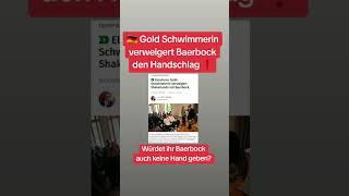 🇩🇪 Gold Schwimmerin❗verweigert Baerbock den Handschlag 💥 [upl. by Ettenwad]