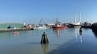 Lowestoft gull wing bridge arrival part 1 [upl. by Ellenrad]