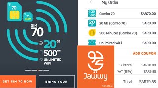 Jawwy STC Jawwy  20 GB 500 Minutes amp Unlimited WiFi 30 Day Only 70 SAR  Ok Search [upl. by Geer]