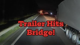 Trailer hits the bridge 😱 [upl. by Leal]