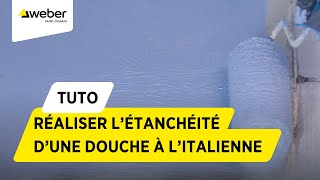 Comment réaliser l’étanchéité et la pose de carrelage dans une douche à l’italienne  l Weber [upl. by Eronel]