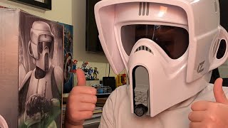 reviewing the scout trooper Black series helmet hasbro blackseries starwars [upl. by Allyn]