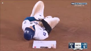 Shohei Ohtani SCARY DISLOCATED SHOULDER INJURY LEAVES GAME vs Yankees Game 2 World Series [upl. by Yznyl293]