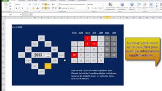 Excel 2010 Démo Calendrier Dynamique [upl. by Ainoval386]