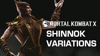 Shinnok Variations Official Breakdown  Mortal Kombat X [upl. by Oirottiv]