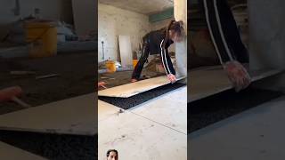 Tile installing diy woodworking tools oddlysatisfying tileinstallation tile tileideas [upl. by Opalina102]