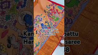 Kanchipuram pattu sareesHand drawn hand painted sarees Length 65 mtrWidth 48 inc cheenai [upl. by Asylem327]