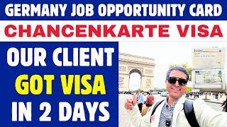 Germany Opportunity Card Visa Got in 2 days From Embassy  Chancenkarte Visa Approved Process  Law [upl. by Klapp741]