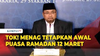 Menteri Agama Umumkan Awal Puasa Ramadan 1445 H Pada 12 Maret 2024 [upl. by Anitap389]