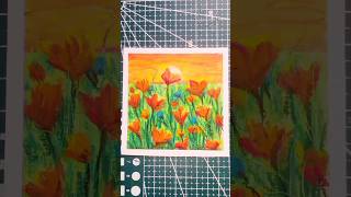 Glowing poppies using muongyo gallery soft oil pastel oilpastle shortsviral trendingshorts [upl. by Harat]