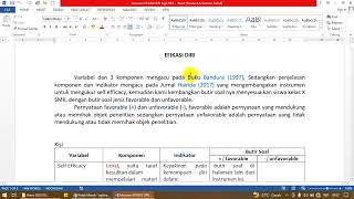 Bicara lebih detail tentang membuat Instrumen Kuesioner Efikasi Diri [upl. by Gabriel321]