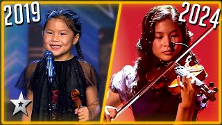 All Grown Up Adorable Young Violinist RETURNS to Got Talent [upl. by Earahc]