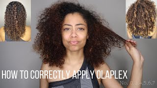 HOW TO CORRECTLY APPLY OLAPLEX PRODUCTS  ON TYPE 3 CURLY HAIR [upl. by Hadwyn400]