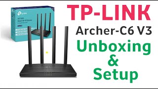 Tp Link C6 V3 Dual Bank WiFi Router  Archer C6 Unboxing and Full Setup [upl. by Euqram]