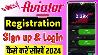 Aviator app mein registration kaise kare  Aviator game sign up kaise kare  aviator login process [upl. by Eveineg]