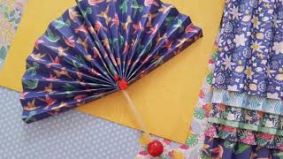 Eventail en papier origami DIY par Isado  Make a paper fan DIY by Isado [upl. by Wivinia]