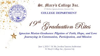 19th GRADUATION RITES SY 20232024 [upl. by Atnicaj]