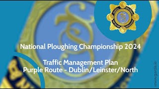 Ploughing Championships 2024  Purple Route  Traffic from Dublin  Leinster  the North [upl. by Lekcim]