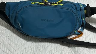 PacSafe ECO antitheft waist pack in Tidal Teal review [upl. by Nylsor]