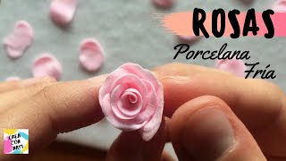 👉🏼 Cómo hacer ROSAS de PORCELANA FRÍA 💕  Flores de cerámica en frío  Tutorial FÁCIL [upl. by Alehtse]