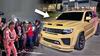 WIDEBODY TRACKHAWK TAKES OVER CAR MEET [upl. by Yruoc387]