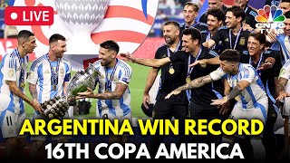 LIVE Argentina Win Record 16th Copa America Martinez Nets ExtraTime Winner Against Colombia N18G [upl. by Astraea993]