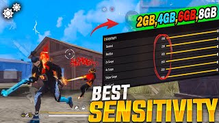 Secret DPI  Best Sensitivity For Headshot⚙️ 2GB  3GB  4GB  6GB  8GB  12GB RAM  FREE FIRE [upl. by Gram]