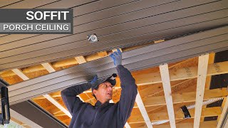 Installing Vinyl Soffit Porch Ceilings [upl. by Saidee513]