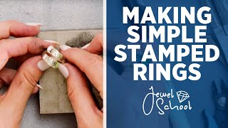 How to Make a Stamped Ring  Jewelry 101 [upl. by Assi83]