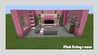 Minecraft Pink Living Room 💕 Build Tutorial 23 [upl. by Burrton719]