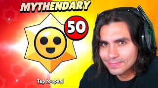 50 STARR DROP MITICO VS 50 LENDÁRIOS no Brawl Stars [upl. by Eniamrej]