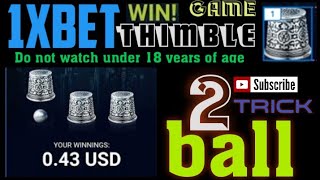 1xbet thimble game trick 100 work main id how to make money [upl. by Trix]