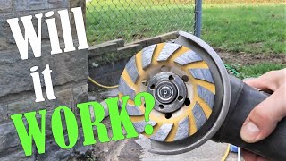 Grinding Concrete with a 7 Grinder Wheel [upl. by Yerd]