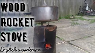 How to make a wood rocket stove [upl. by Ariuqahs]