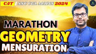 CAT 2024 amp SSC CGL Mains 2024  Complete Geometry amp Mensuration Practice in 1 Day  By Amiya Sir [upl. by Notyalk]