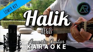 Halik by Aegis Lyrics  Acoustic Guitar Karaoke  TZ Audio Stellar X3 [upl. by Osnohpla]