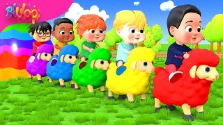 Baa Baa Black Sheep Song  Colorful Sheep  BluLoo Nursery Rhymes amp Kids Songs [upl. by Wistrup990]