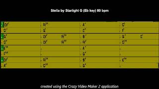 Stella by Starlight Backing Track G Eb key 80 bpm [upl. by Ais]