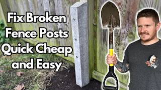 How to Fix a Broken Fence Post Quickly and Easily [upl. by Nosaj379]