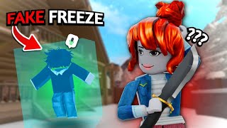 ICE CUBE TROLLING in MM2 Freeze Tag [upl. by Yeloc]