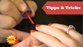 Tipps und Tricks NagellackProbleme  Sat1 Frühstücksfernsehen [upl. by Gnud]