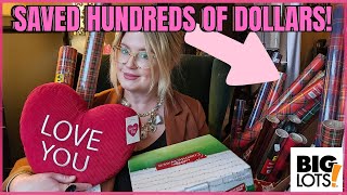 BIG LOTS HAUL  BOUGHT OVER 50 ROLLS OF WRAPPING PAPER amp MORE  LIMITED DEALS  VALENTINES biglots [upl. by Darsie]