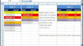 Excel Magic Trick 382 Match Two Lists Extract Column Data From Each List [upl. by Maryanne]