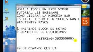 Como liberar la memoria RAM windows vista [upl. by Benedict]
