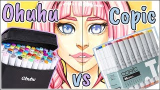 Ohuhu Markers vs Copic Markers  Marker Review [upl. by O'Conner617]